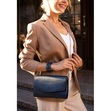 Alice women's leather bag dark blue