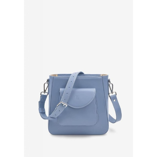 Жіноча шкіряна сумка Stella блакитна