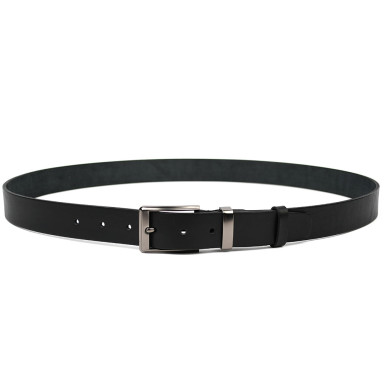 Mens leather belt black classic 35mm Limary sk350101