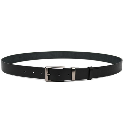 Ремінь чоловічий шкіряний чорний класичний 35мм Limary sk350101