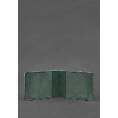 Leather cover for the certificate of the combatant green