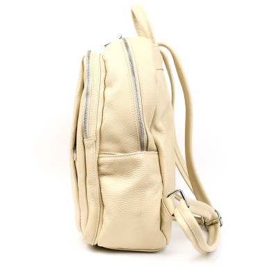 Шкіряний жіночий рюкзак Virginia Conti Italy - 02443_beige бежевий