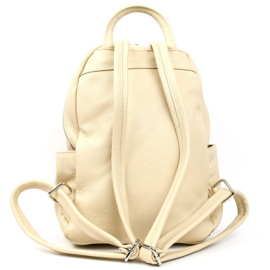 Шкіряний жіночий рюкзак Virginia Conti Italy - 02443_beige бежевий