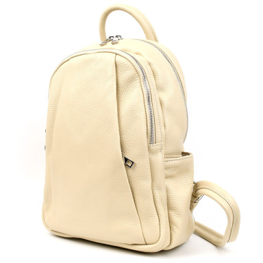 Шкіряний жіночий рюкзак Virginia Conti Italy - 02443_beige бежевий