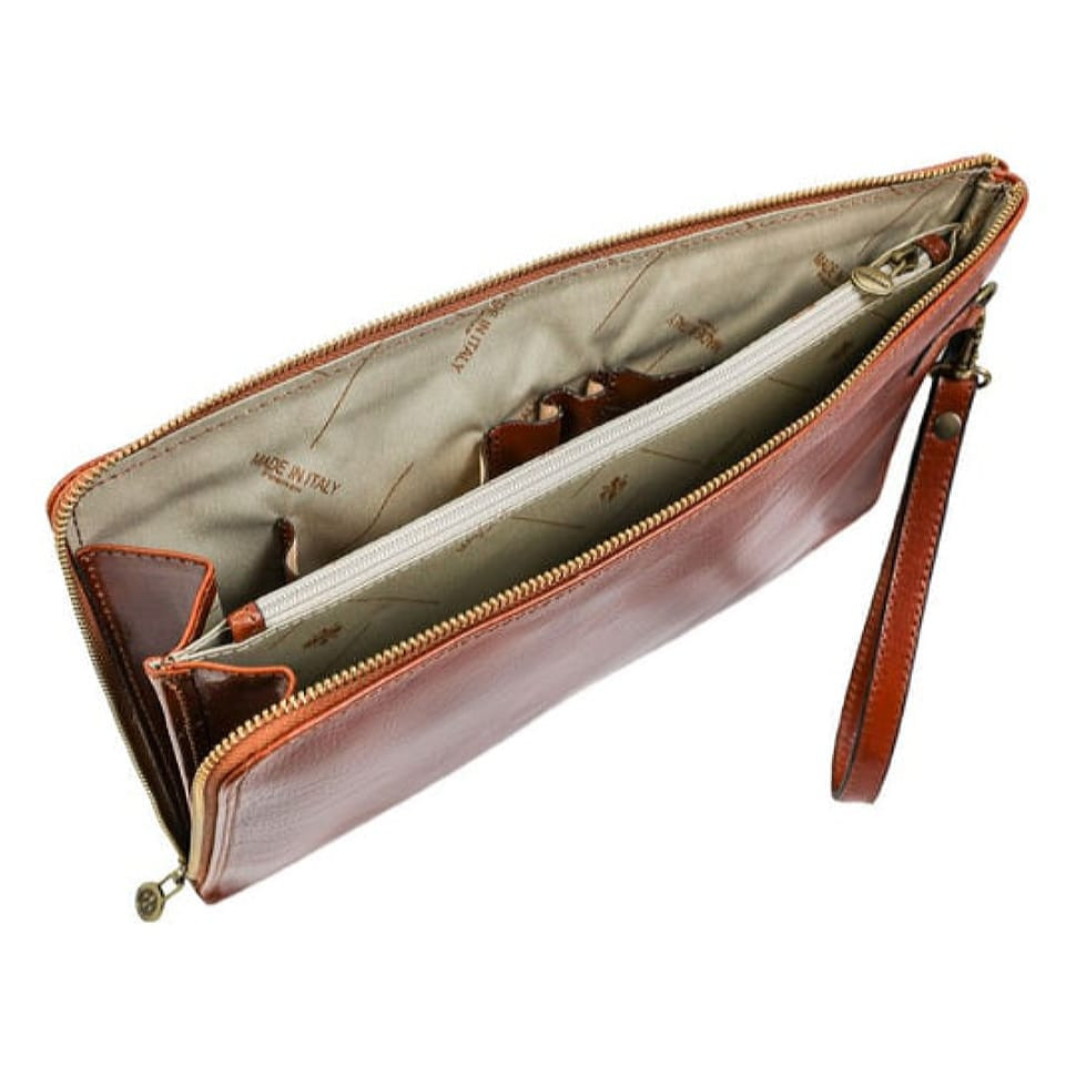 Великий шкіряний чоловічий клатч-гаманець - The Brothers Karamazov - Коньячно-коричневый колір - Time Resistance 5230601