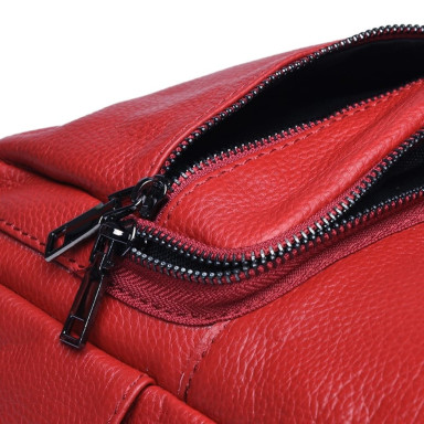 Жіночий шкіряний рюкзак Keizer K110086-red