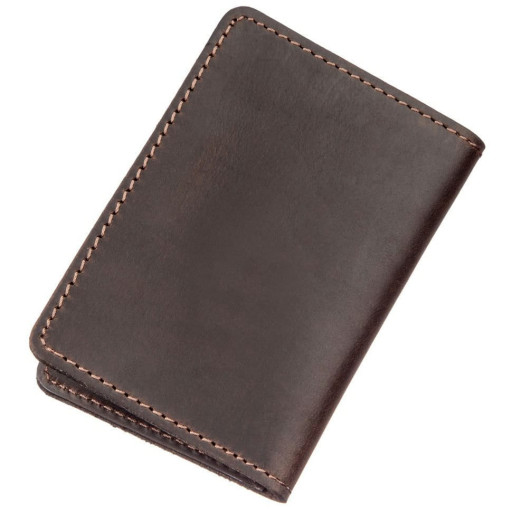 Обкладинка для посвідчення Shvigel 13962 Коричнева шкіряна