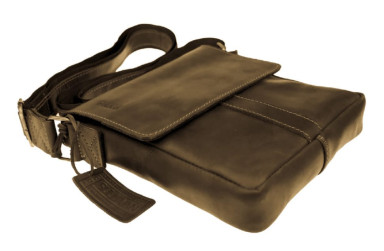 Mens leather shoulder bag SULLIVAN 354153(30) olive