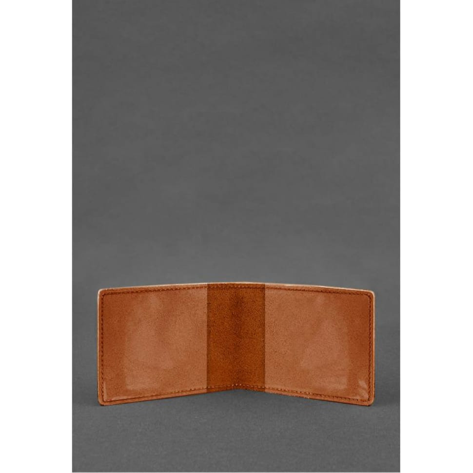 Leather cover for ID card of the Ministry of Defense light brown Crazy Horse