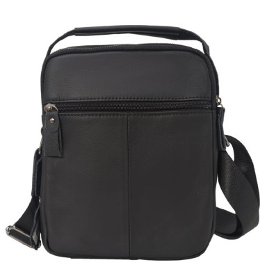 Чоловіча шкіряна сумка через плече BUFFALO BAGS M6000A чорна