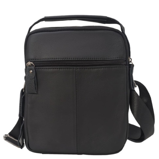 Чоловіча шкіряна сумка через плече BUFFALO BAGS M6000A чорна