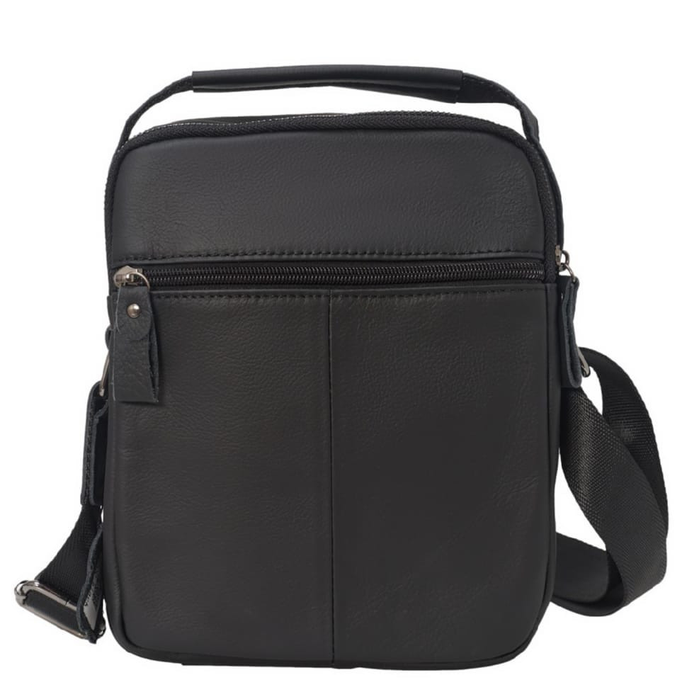 Чоловіча шкіряна сумка через плече BUFFALO BAGS M6000A чорна