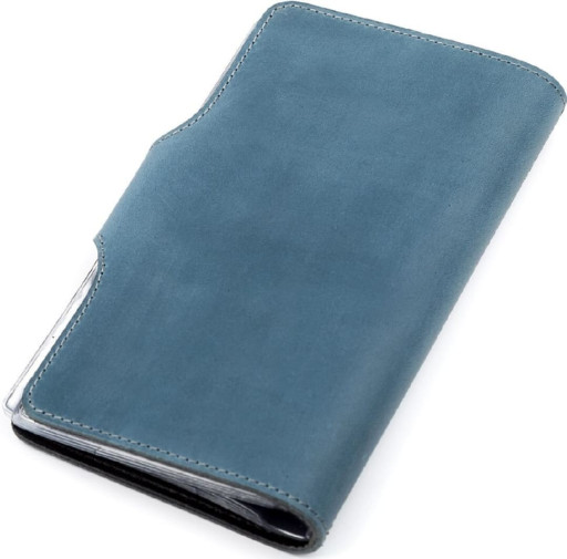Візитниця велика Shvigel 13906 шкіряна Синя