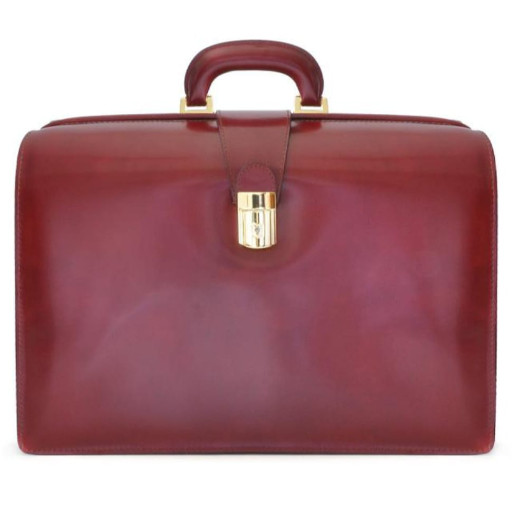 Pratesi RCH525/G - Leonardo Briefcase in cow leather Radica Chianti