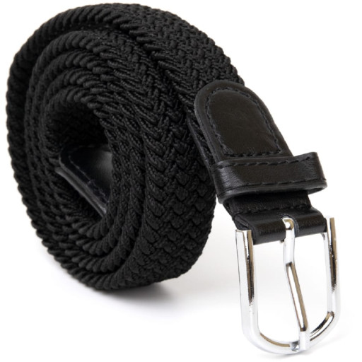 Текстильний жіночий ремінь класика Vintage 20546 Чорний