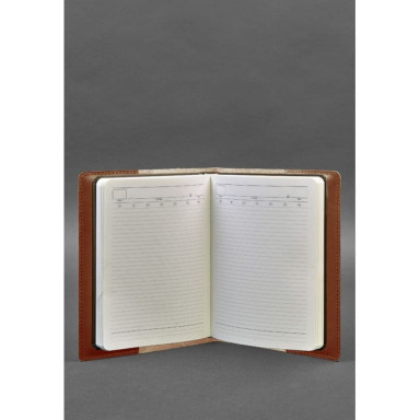 Leather cover for notebook 6.0 (soft book) light brown