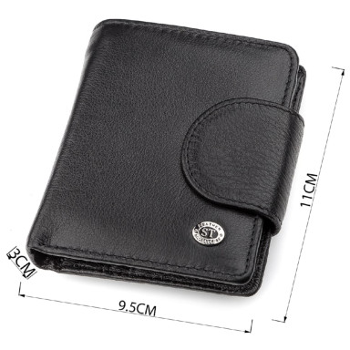 Кошелек женский ST Leather 18497 (ST415) кожаный Черный