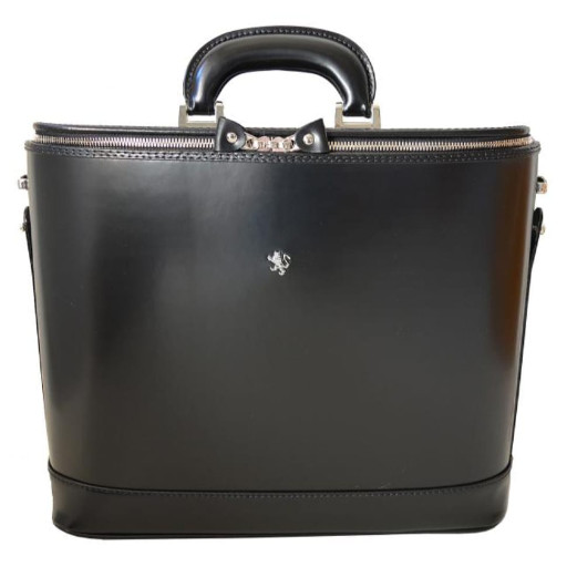 Pratesi RNE116/15 - Raffaello Laptop Bag 15 in cow leather Radica Black