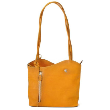 Pratesi BSE465/P - Shoulder Bag Consuma Small in cowhide leather Bruce Mustard