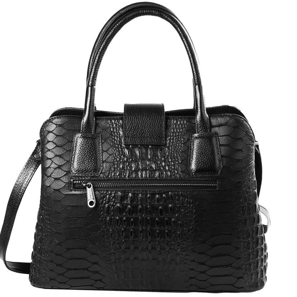 Сумка жіноча шкіряна Desisan 571-211 чорний пітон