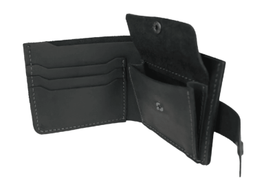 Mens small leather wallet SULLIVAN 9628(8) black