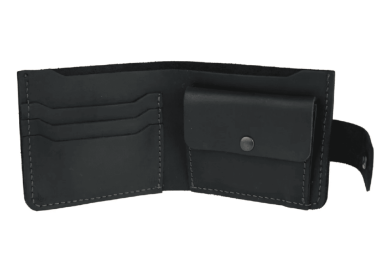 Mens small leather wallet SULLIVAN 9628(8) black