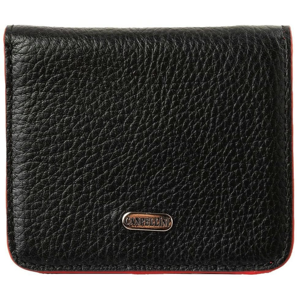 Гаманець жіночий шкіряний CANPEL 718-7 DM чорно-червоний флотар