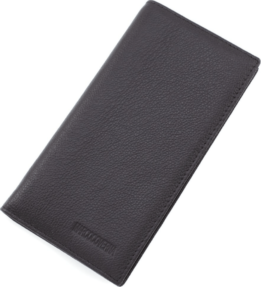 Vertical Men`s Leather Wallet with Magnetics Marco Coverna 140 Black