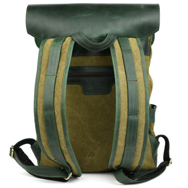 Laptop backpack made of canvas and crazy horse REH-9001-4lx by TARWA
