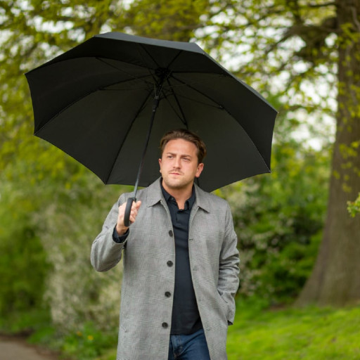 Парасолька-тростина чоловіча Fulton Knightsbridge-1 G828 Black (Чорний)