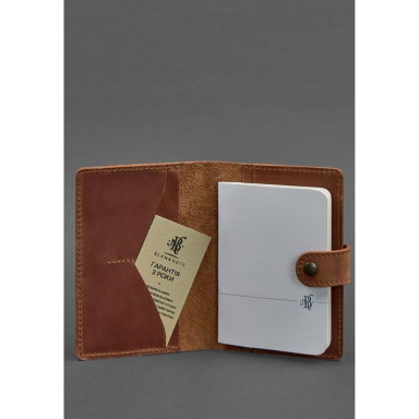 Women's leather passport cover 3.0 Indi brown