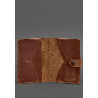 Women's leather passport cover 3.0 Indi brown