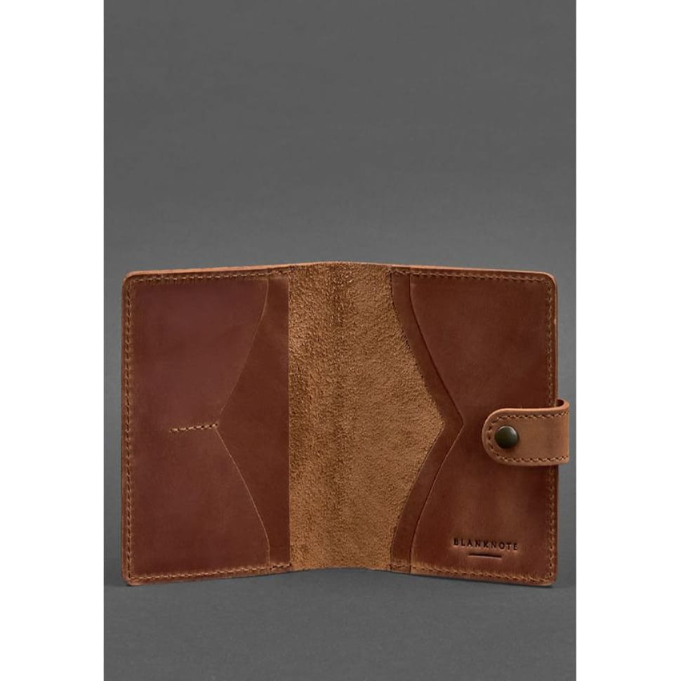 Жіноча шкіряна обкладинка для паспорта 3.0 Інді коричнева