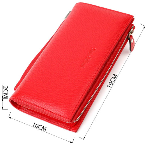 Модний жіночий клатч з блоком для кредитних карток з натуральної шкіри Tony Bellucci 22034 Червоний