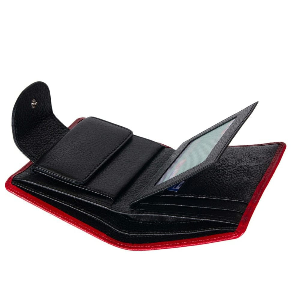 Гаманець жіночий шкіряний CANPEL 967-172 PL червоно-синій флотар