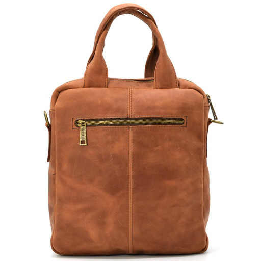 Вертикальна чоловіча сумка RB-7266-3md TARWA коньячна