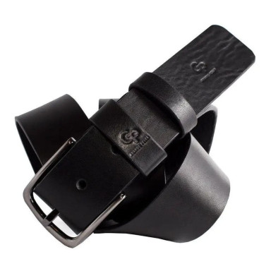 Leather belt Vite GP Grande Pelle black 40 mm unisex 430012300