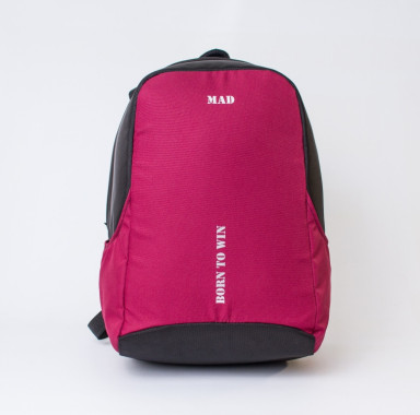 Anti-theft backpack BOOSTER for laptop burgundy by MAD™