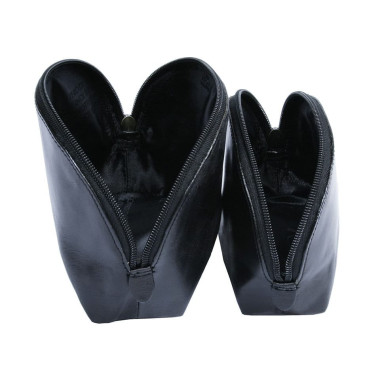 Leather cosmetic bag Italico 1583L+1583M nero black
