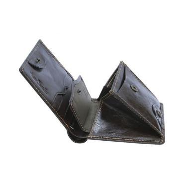 Leather wallet Italico 1165 moro brown