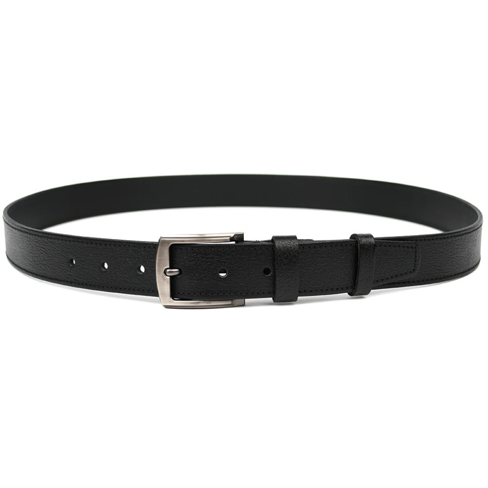 Ремінь чоловічий шкіряний чорний буйволова шкіра 35мм Limary sk350115