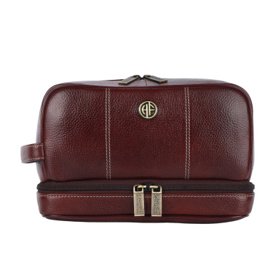 Hammonds Flycatcher TC4003 Brown Leather Toiletry Bag