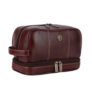 Hammonds Flycatcher TC4003 Brown Leather Toiletry Bag