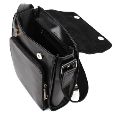 Mens leather shoulder bag ZA-30272-3md TARWA black