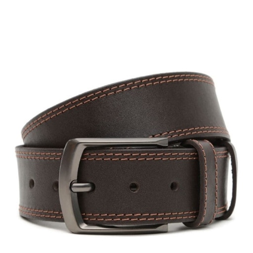 Широкий Чоловічий шкіряний ремінь 4,5 см V1125GX21-brown