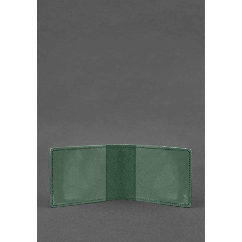 Шкіряна обкладинка для посвідчення учасника бойових дій зелена Crazy Horse