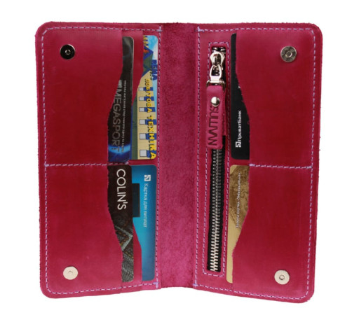 Гаманець жіночий шкіряний великий SULLIVAN 80274(10) фуксія