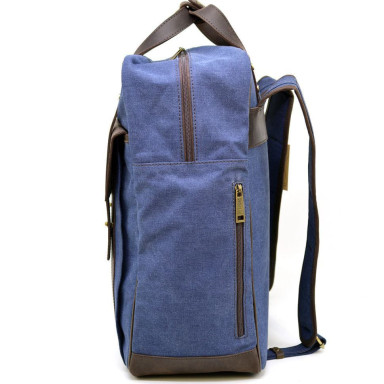 Denim large backpack in combination with leather RK-3943-4lx TARWA