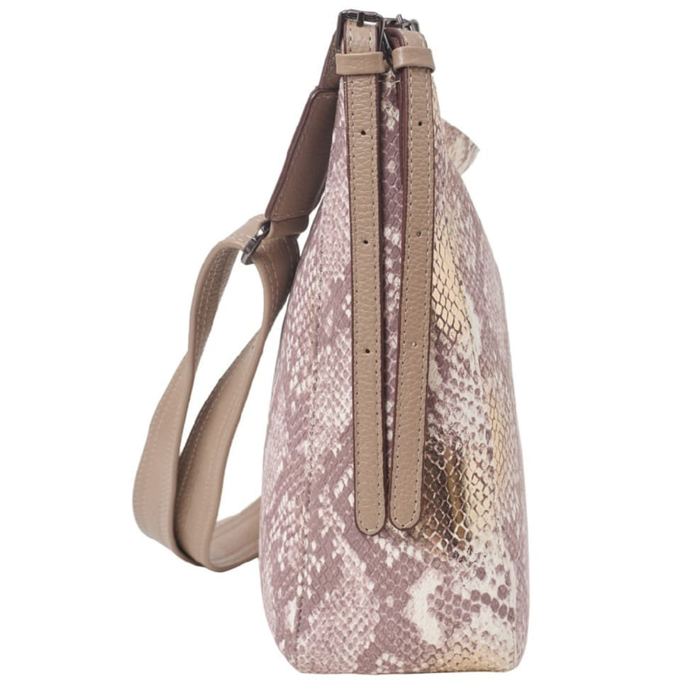 Сумка женская кожаная Desisan 2061-755 золотистая змея