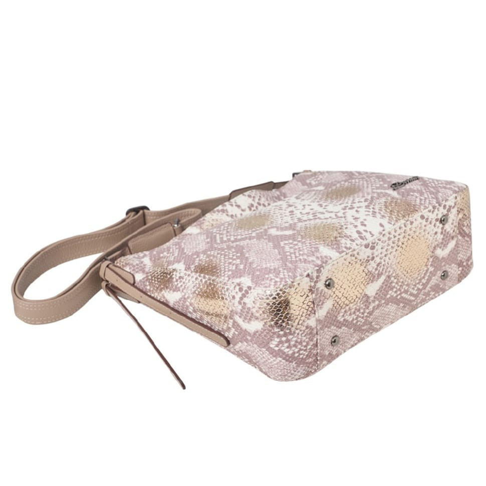 Сумка женская кожаная Desisan 2061-755 золотистая змея